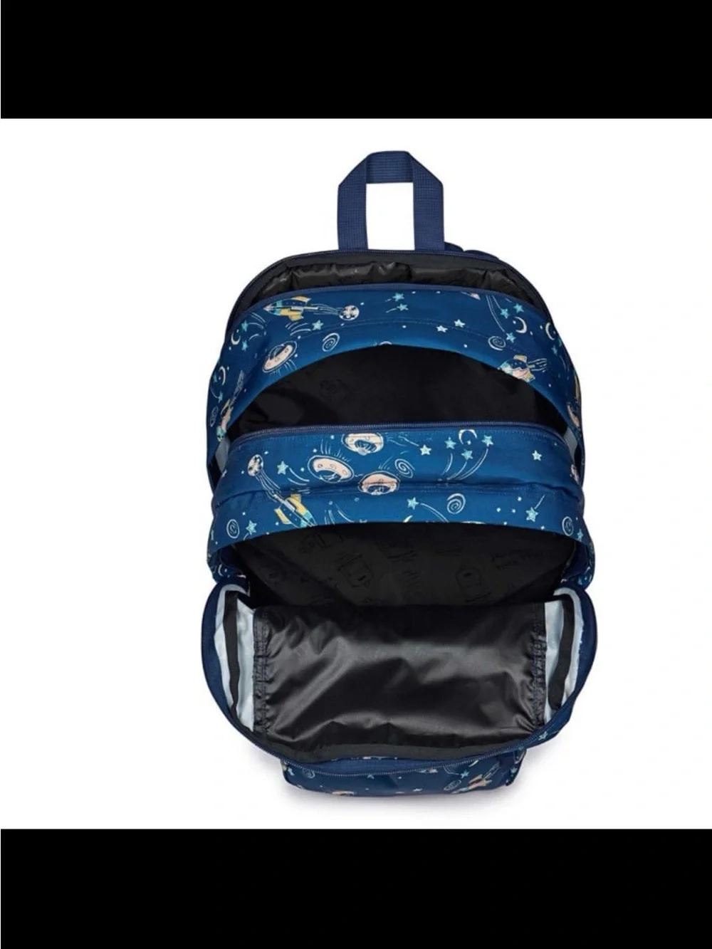 JanSport Blue Space Print Backpack big student 17” color vortex voyage blue